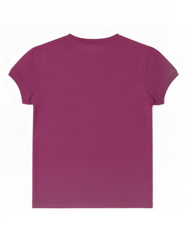 Champion Womens Heritage Classics T-Shirt Top UK 10 Small Purple Cotton
