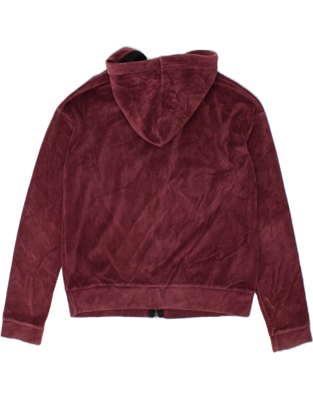 CONVERSE Womens Zip Hoodie Sweater UK 10 Small Maroon Cotton Vintage Converse and Second-Hand Converse from Messina Hembry 