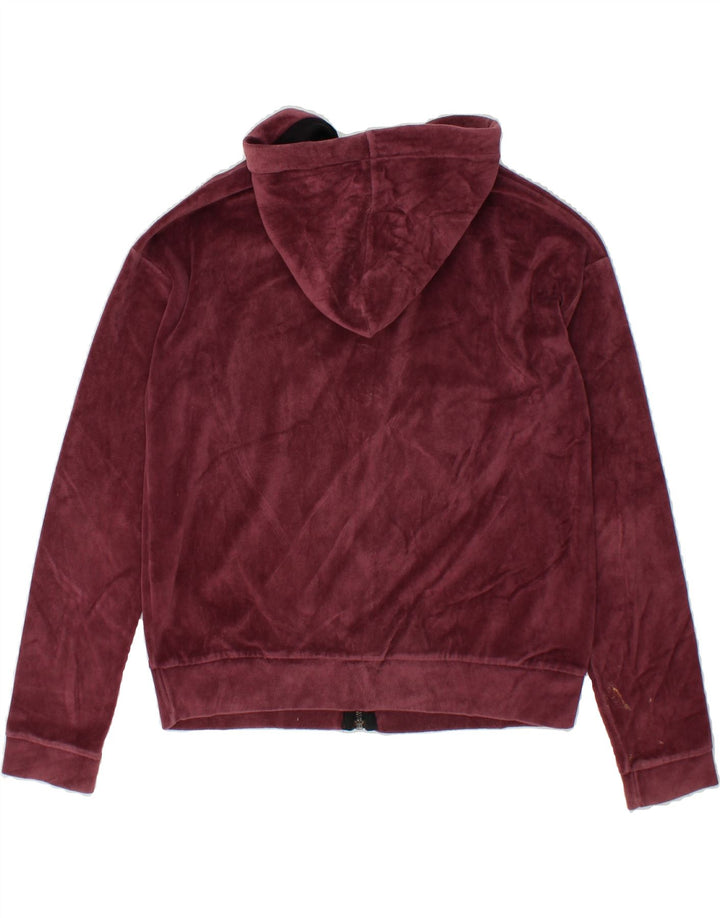 CONVERSE Womens Zip Hoodie Sweater UK 10 Small Maroon Cotton Vintage Converse and Second-Hand Converse from Messina Hembry 