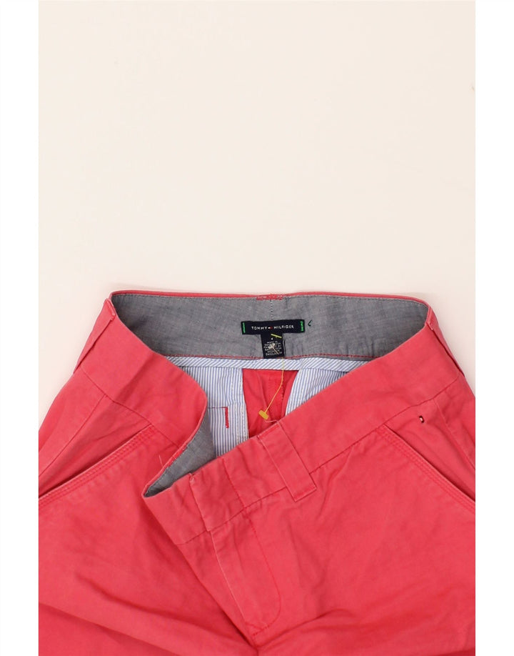 TOMMY HILFIGER Womens Chino Shorts US 4 Small W32  Red Cotton Vintage Tommy Hilfiger and Second-Hand Tommy Hilfiger from Messina Hembry 