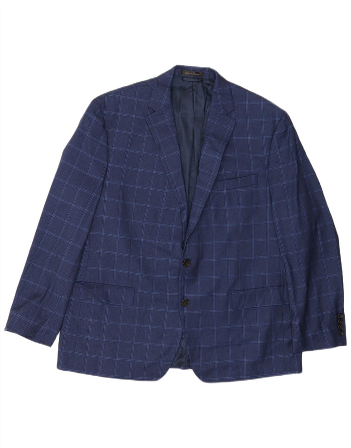 Ralph Lauren Mens 2 Button Blazer Jacket UK 46 2XL Navy Blue Check