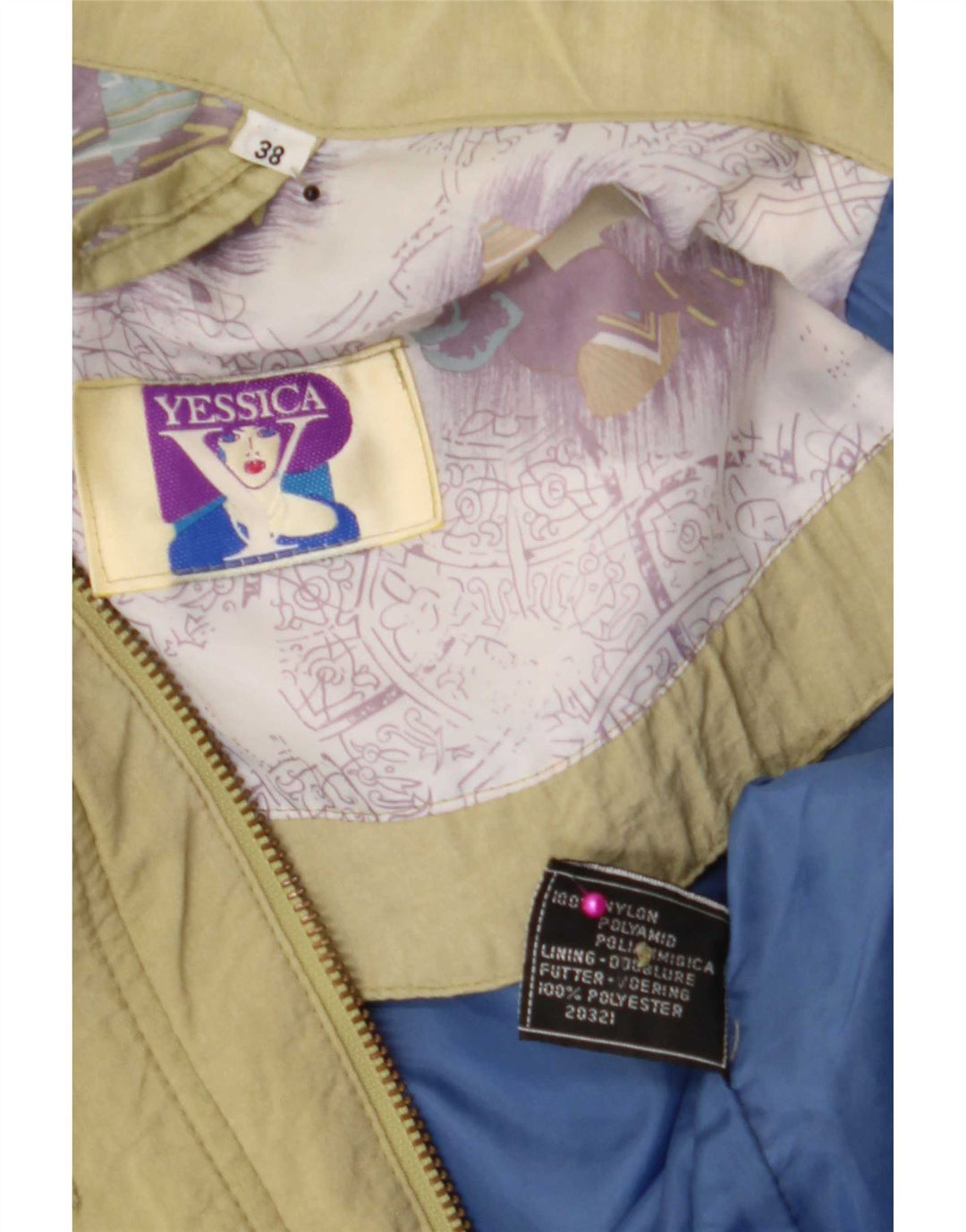 Yessica Womens Oversized Utility Jacket EU 38 Medium Khaki Polyamide