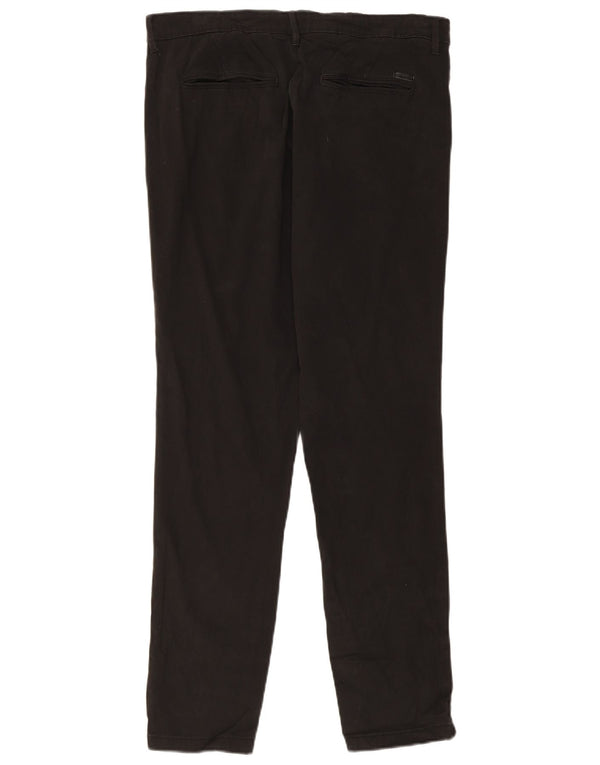 Jack & Jones Mens Slim Chino Trousers W34 L32 Black Cotton