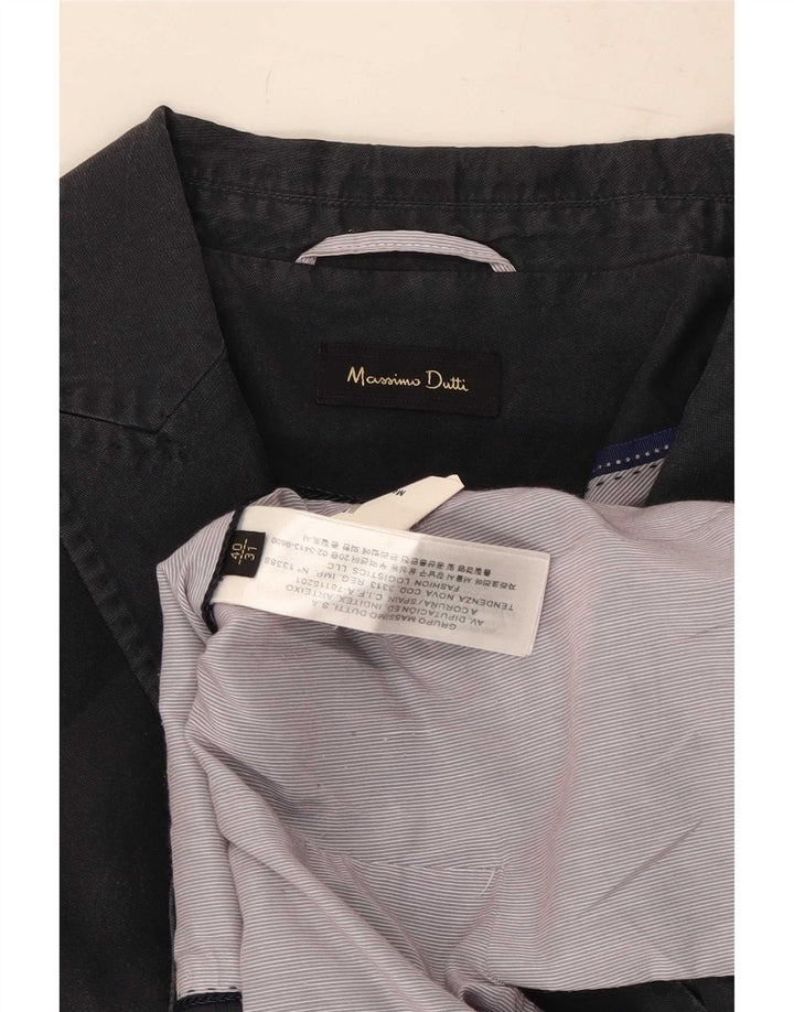 Massimo Dutti Womens 1 Button Blazer Jacket EU 40 Medium Navy Blue