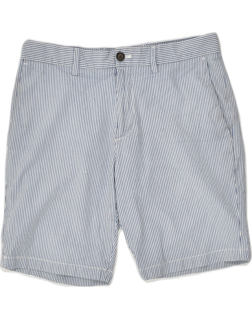 BANANA REPUBLIC Mens Chino Shorts W30 Medium Blue Pinstripe Cotton | Vintage Banana Republic | Thrift | Second-Hand Banana Republic | Used Clothing | Messina Hembry 