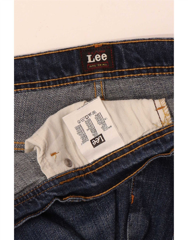 Lee Mens Brooklyn Straight Jeans W40 L27 Blue Cotton