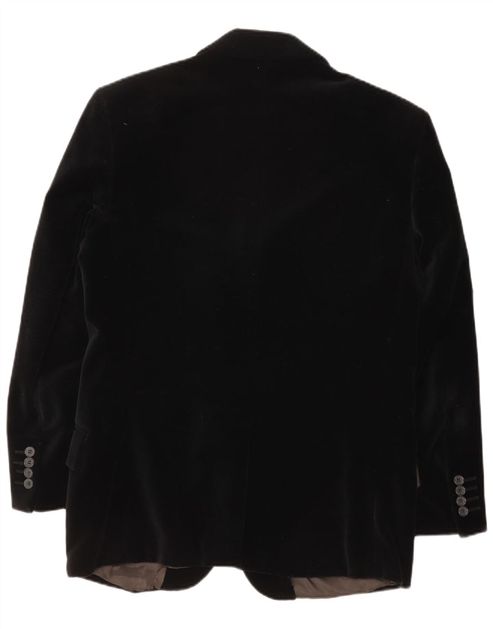 Vintage Mens 3 Button Velvet Blazer Jacket UK 38 Medium Black