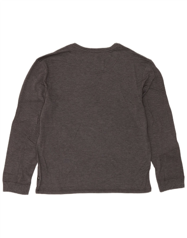 Ted Baker Mens Top Long Sleeve Medium Grey Modal