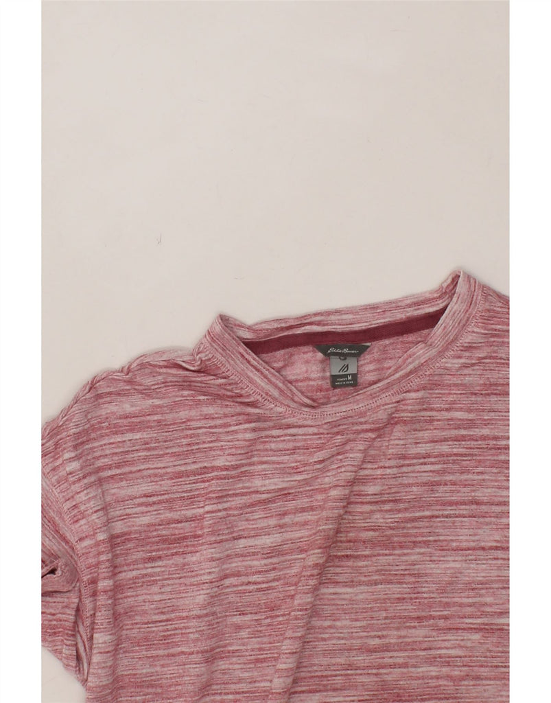 EDDIE BAUER Womens T-Shirt Top UK 14 Medium Pink Flecked Modal Vintage Eddie Bauer and Second-Hand Eddie Bauer from Messina Hembry 