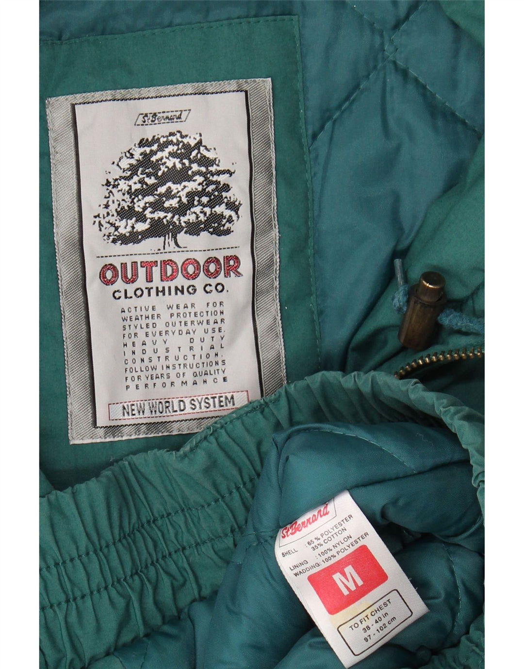 ST. BERNARD Mens Loose Fit Bomber Jacket UK 38 Medium Green Polyester