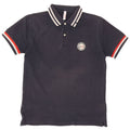 Sun68 Mens Polo Shirt Small Navy Blue Striped Cotton