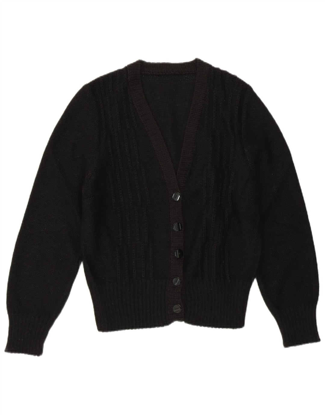 Vintage Womens Cardigan Sweater UK 10 Small Black