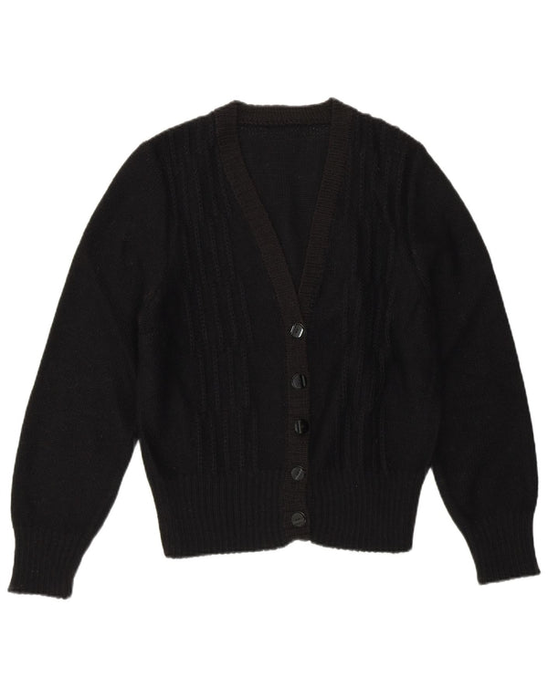 Vintage Womens Cardigan Sweater UK 10 Small Black