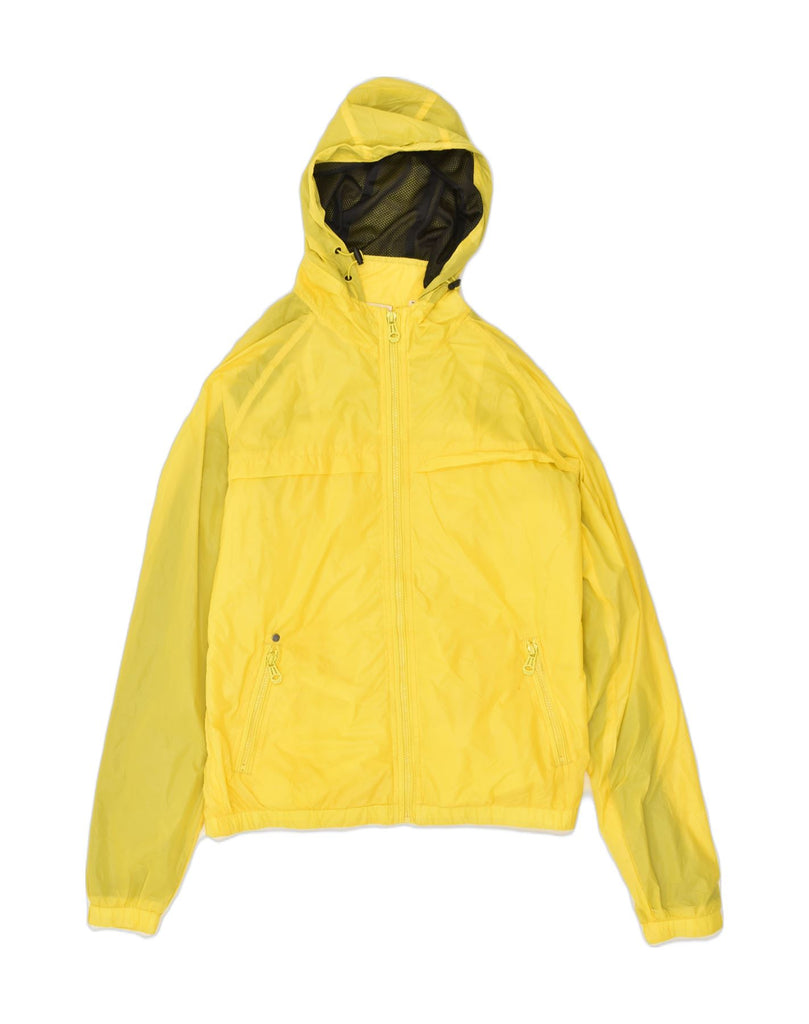 DKNY Womens Hooded Rain Jacket UK 14 Medium Yellow Polyester | Vintage Dkny | Thrift | Second-Hand Dkny | Used Clothing | Messina Hembry 