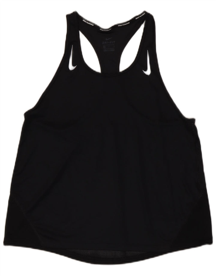 NIKE Womens Dri Fit Vest Top UK 14 Large Black