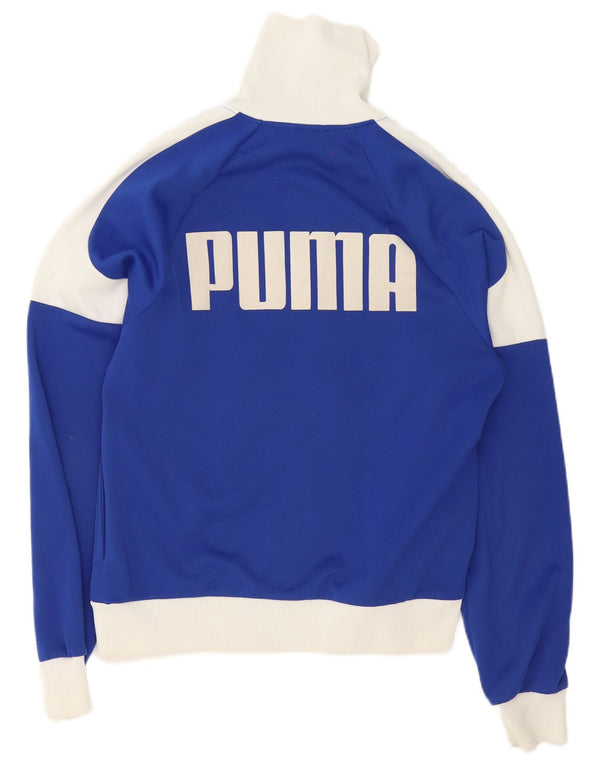 Puma Mens Graphic Tracksuit Top Jacket Medium Blue Colourblock Polyester