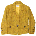 Yves Saint Laurent Womens Blazer Jacket EU 38 Medium Yellow Flecked