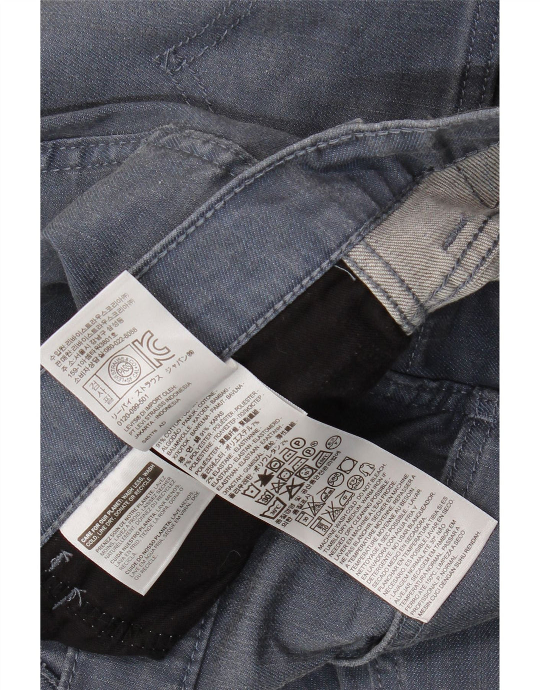 Levi's Mens 511 Slim Jeans W34 L32 Blue Cotton