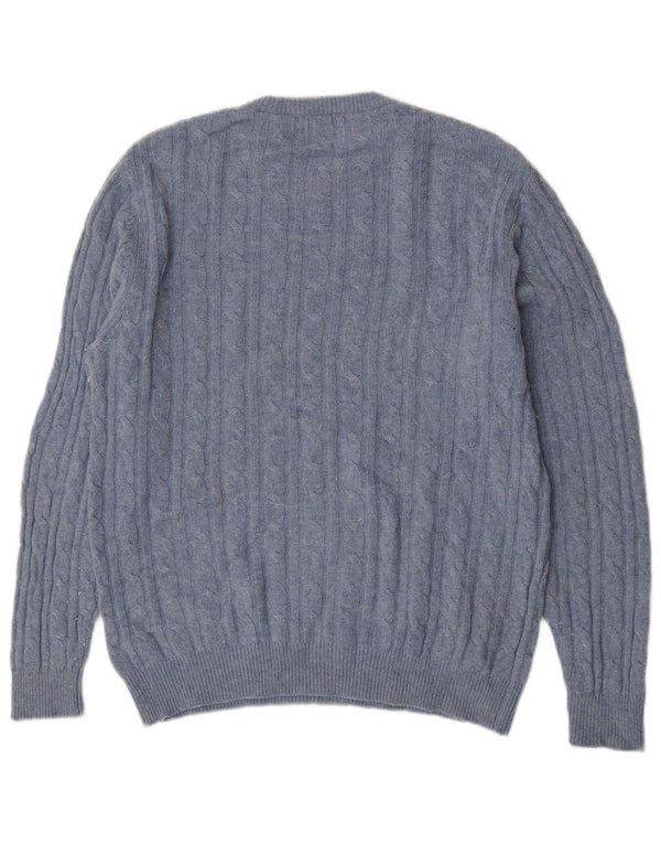 Jack Wills Mens The Marlow Crew Neck Jumper Sweater Large Blue Wool