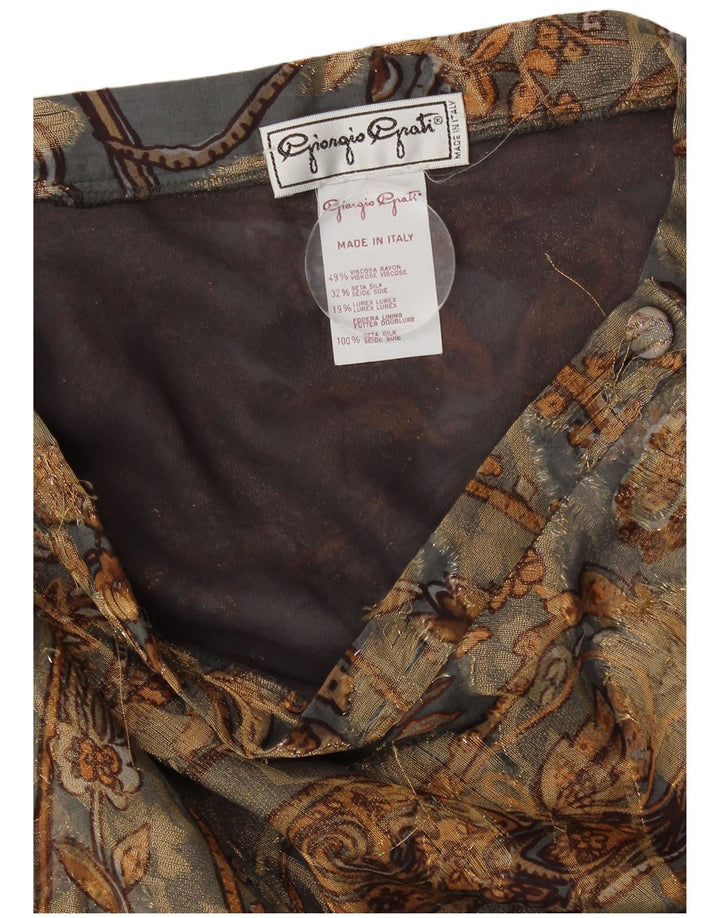 Giorgio Grati Womens Maxi Skirt W26 Small Multicoloured Paisley Viscose