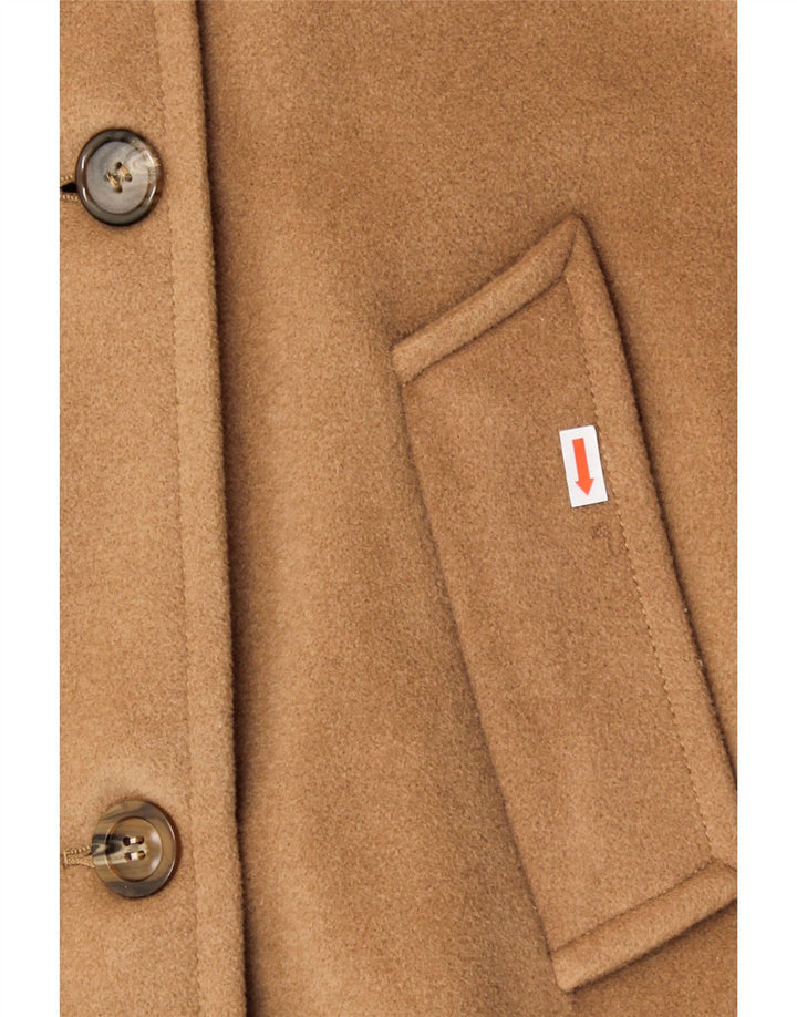 MARELLA Womens Overcoat UK 12 Medium  Brown Wool