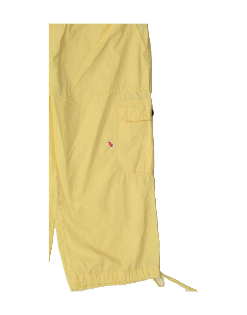 CHAPS Womens Capri Cargo Trousers US 12 Large W34 L20 Yellow Vintage Chaps and Second-Hand Chaps from Messina Hembry 