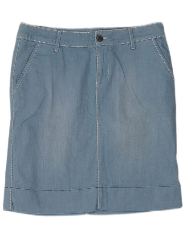 Zara Womens Denim Skirt EU 42 Large W32  Blue Cotton