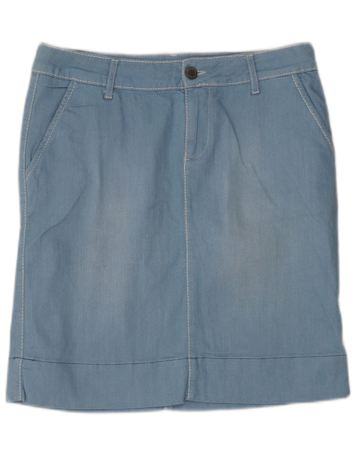 Zara Womens Denim Skirt EU 42 Large W32  Blue Cotton