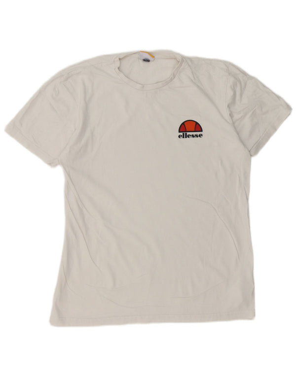 Ellesse Mens T-Shirt Top Small White Cotton