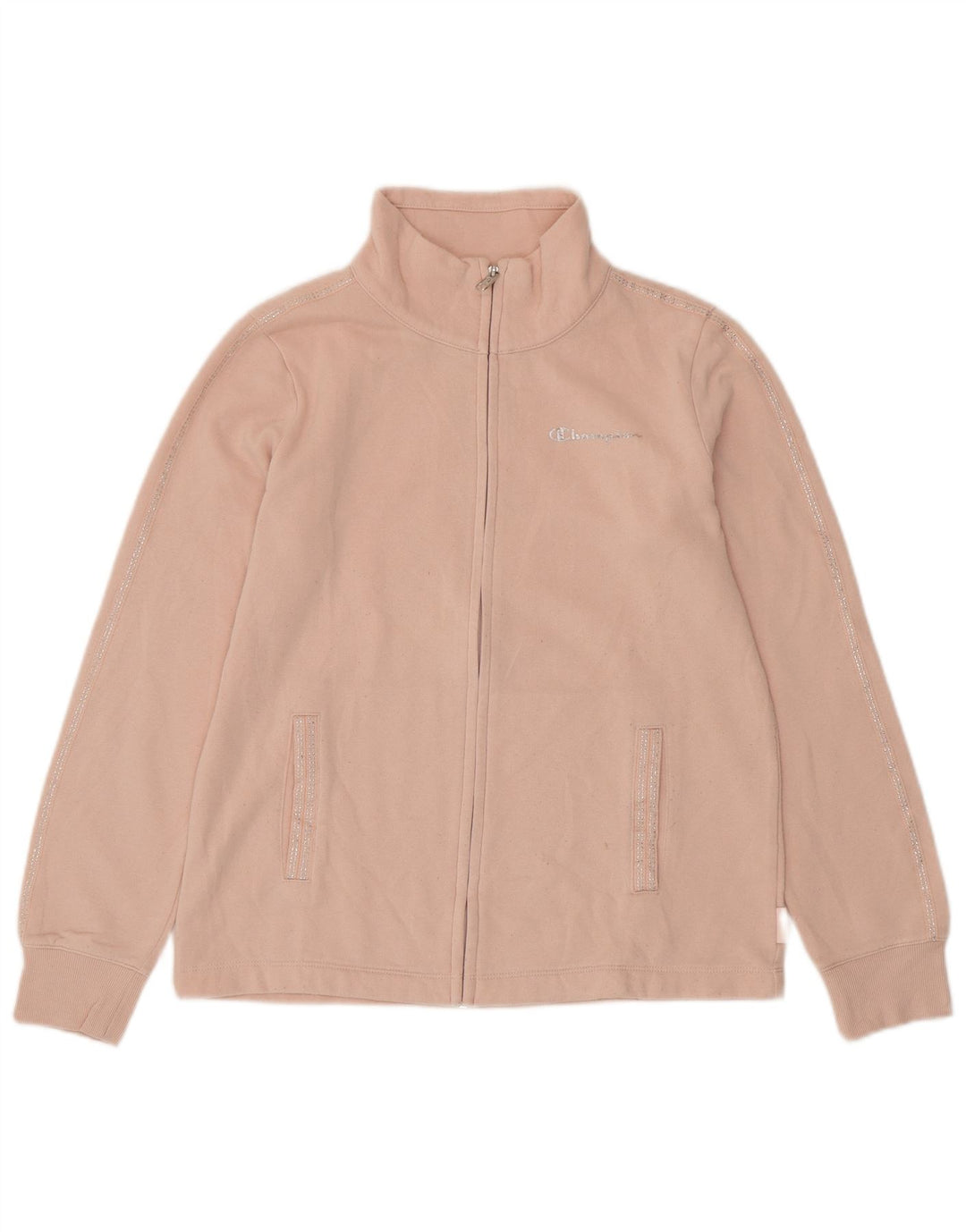 CHAMPION Womens Tracksuit Top Jacket UK 14 Medium Pink