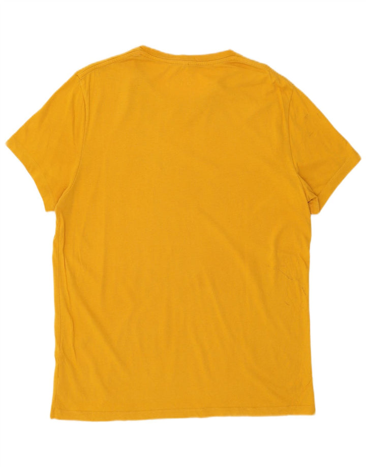 Jack Wills Mens T-Shirt Top Large Yellow Cotton