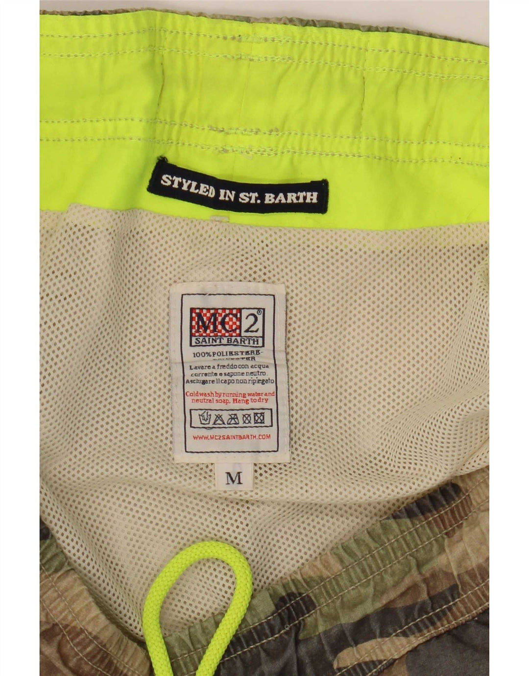 MC2 SAINT BARTH  Mens Swimming Shorts Medium  Khaki Polyester
