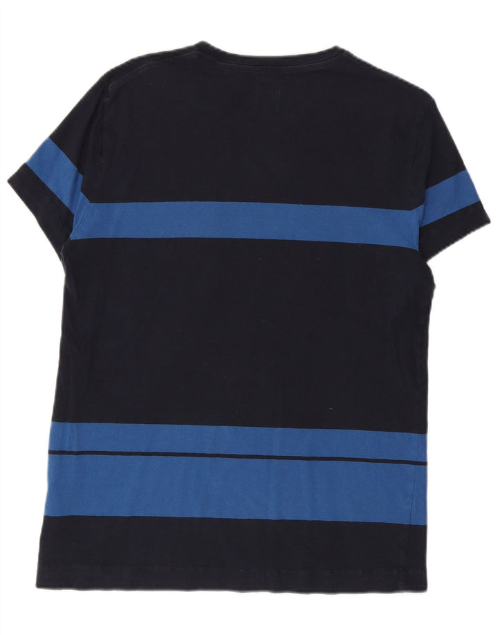 JACK WILLS Mens T-Shirt Top Small Navy Blue Colourblock Cotton