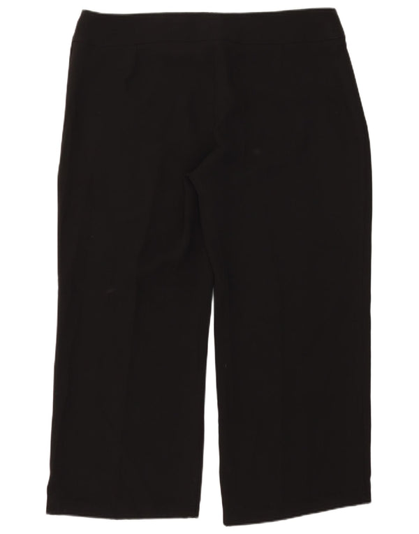 Marks & Spencer Womens Straight Cropped Trousers UK 20 2XL W39 L26 Black