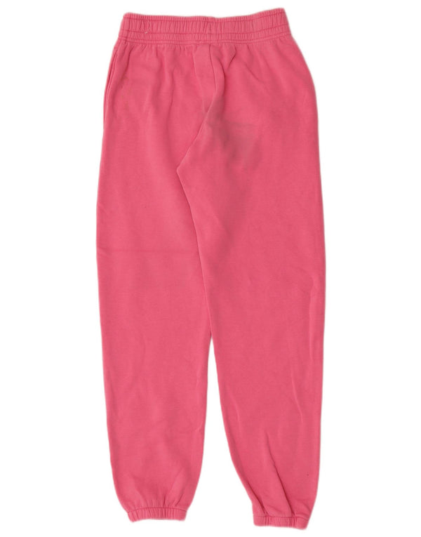 Nike Girls Graphic Tracksuit Trousers Joggers 12-13 Years Large Pink Cotton