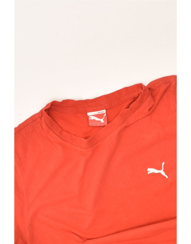 PUMA Mens T-Shirt Top Small Red | Vintage Puma | Thrift | Second-Hand Puma | Used Clothing | Messina Hembry 