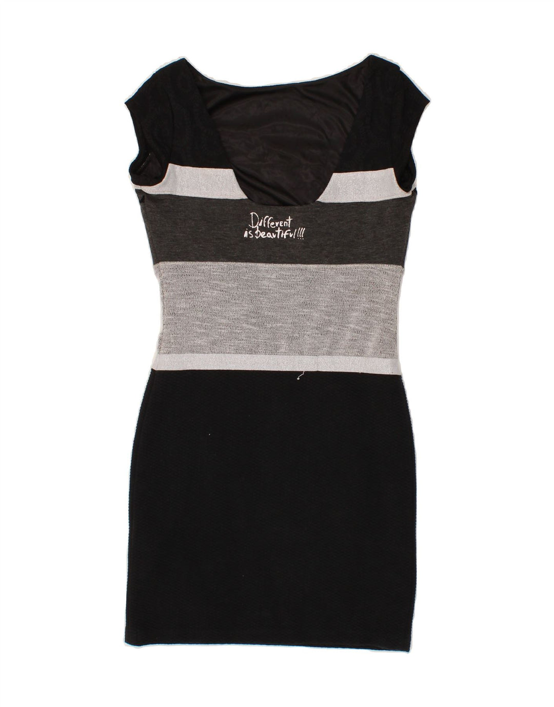 DESIGUAL Womens Sheath Dress UK 10 Small Black Colourblock Vintage Desigual and Second-Hand Desigual from Messina Hembry 