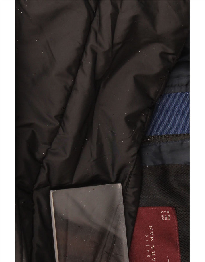 ZARA Mens Hooded Padded Gilet UK 36 Small Black