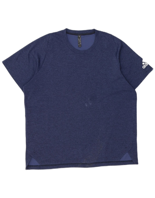 Adidas Mens T-Shirt Top XL Navy Blue Polyester
