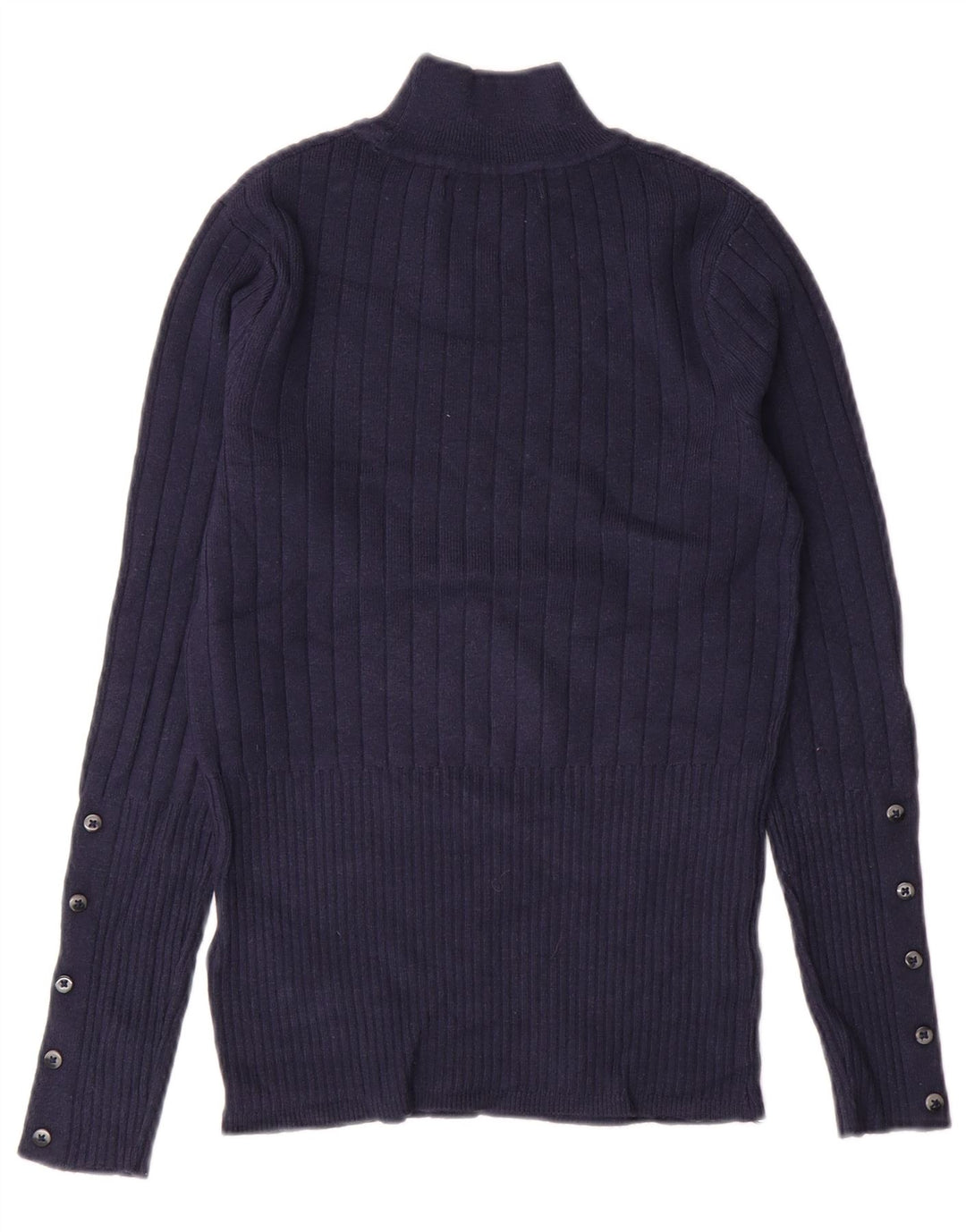 MARKS & SPENCER Womens Turtle Neck Jumper Sweater UK 8 Small  Navy Blue