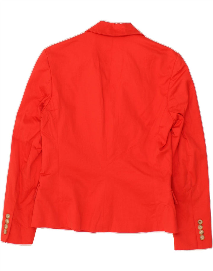 RALPH LAUREN Womens 3 Button Blazer Jacket US 4 Small Red Cotton Vintage Ralph Lauren and Second-Hand Ralph Lauren from Messina Hembry 