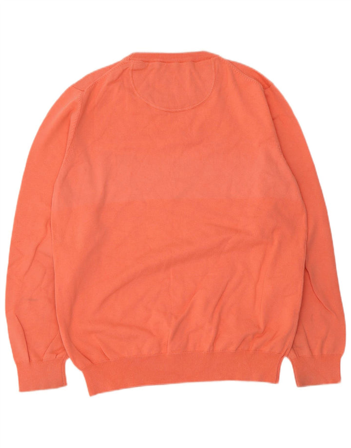 Gant Mens Crew Neck Jumper Sweater Medium Orange Cotton
