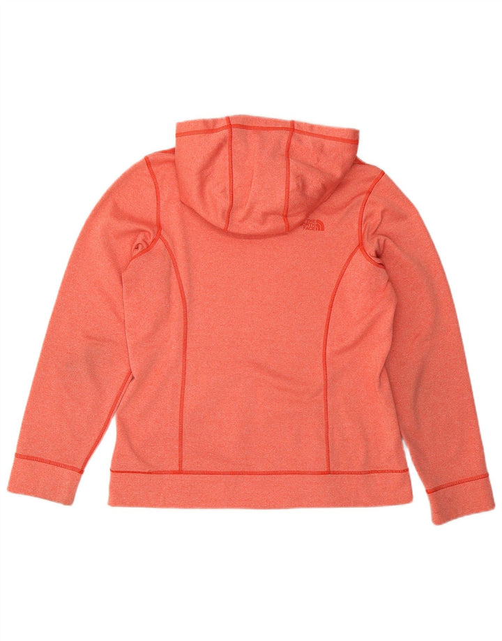 THE NORTH FACE Womens Graphic Hoodie Jumper UK 14 Large Orange Polyester