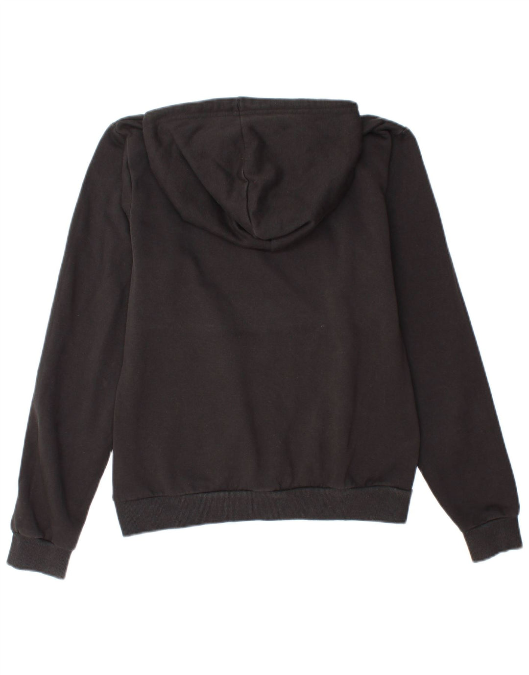 Puma Womens Graphic Hoodie Jumper UK 12 Medium Black Cotton