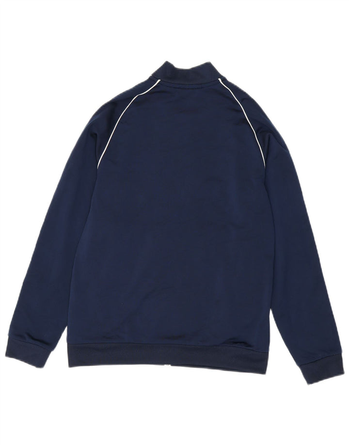Adidas Boys Tracksuit Top Jacket 11-12 Years Navy Blue Colourblock