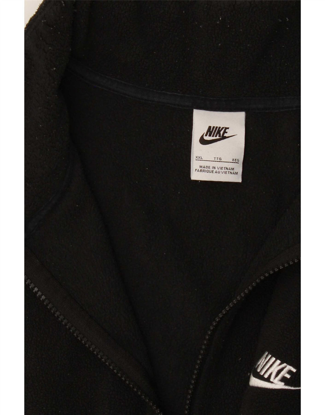 Nike Mens Zip Neck Fleece Jumper 2XL Black