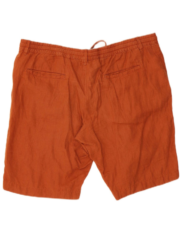 Benetton Mens Chino Shorts IT 56 3XL W44 Brown Linen