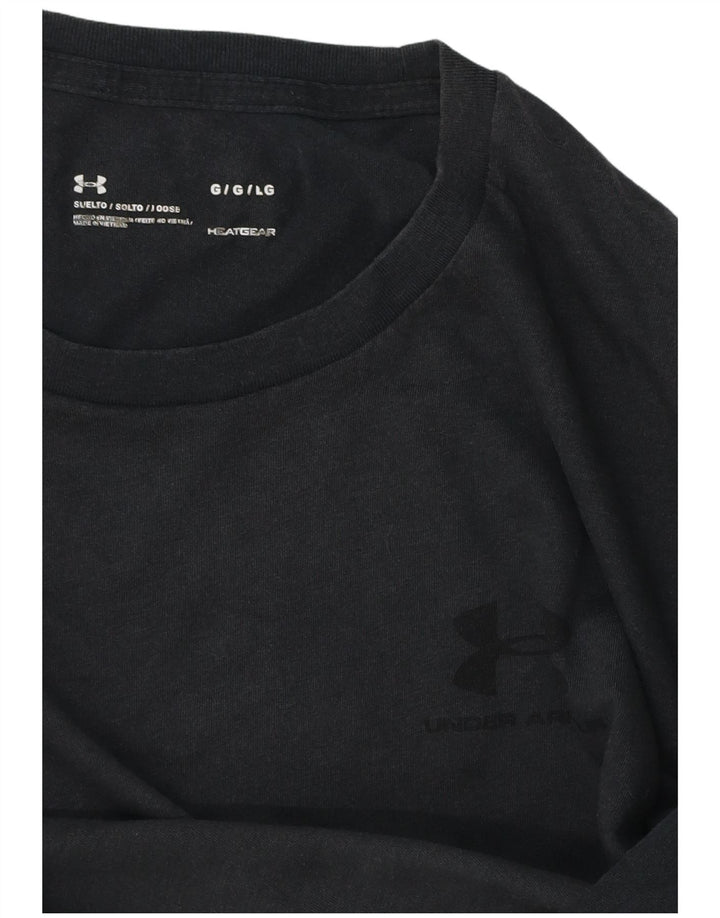 UNDER ARMOUR Mens Heat Gear T-Shirt Top Large Grey