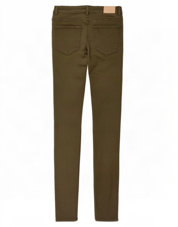 Zara Womens Trafaluc Skinny Jeans EU 40 Medium W30 L32 Khaki Cotton
