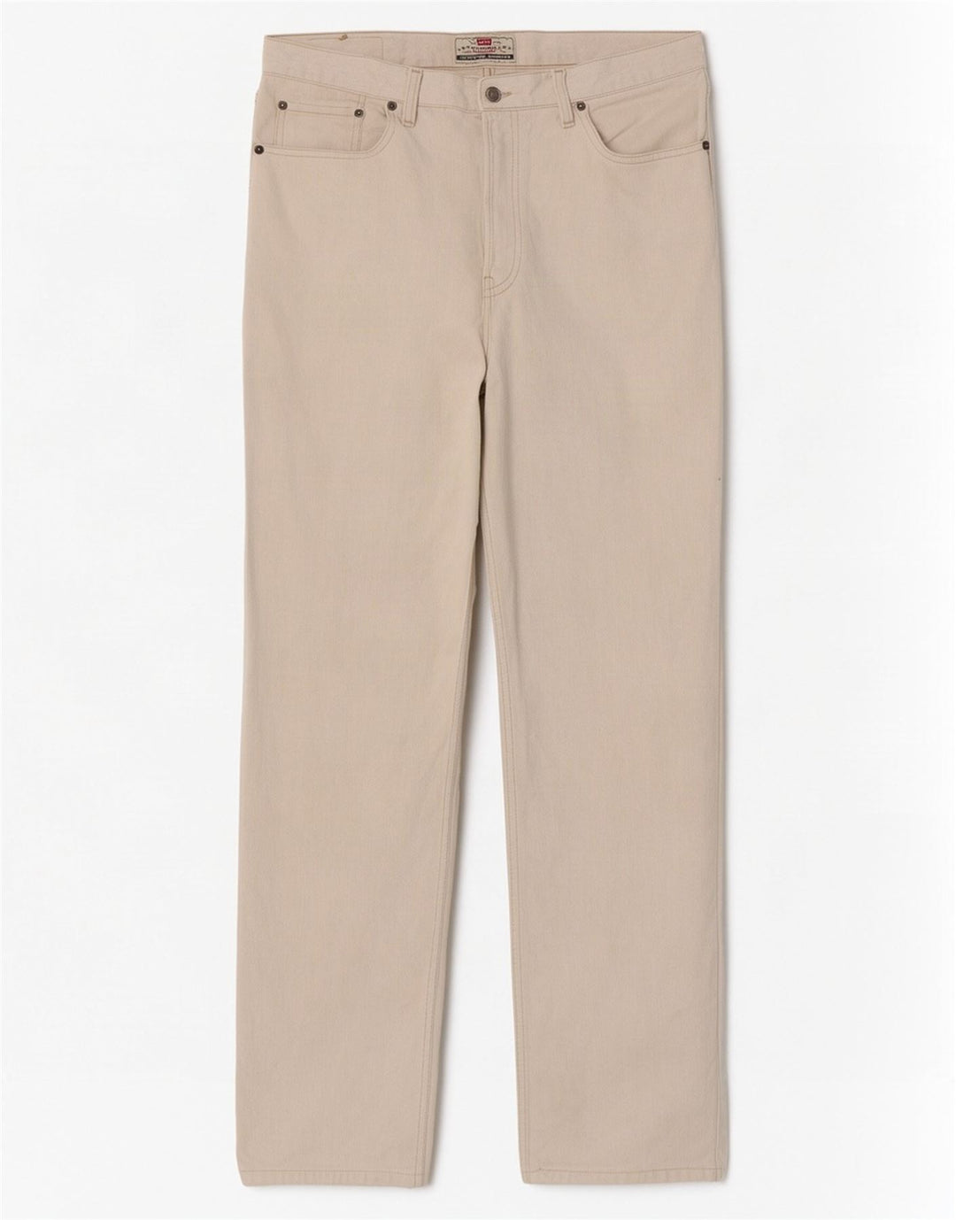 Levi's Mens Straight Jeans W36 L34 Beige Cotton